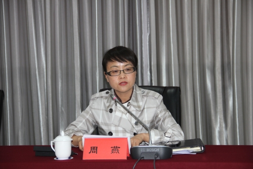 区政府代理区长周燕结合会议提要求出