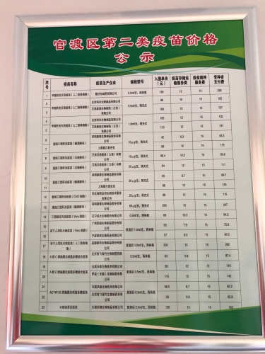 官渡区非免疫规划疫苗公示1