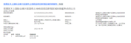 合同公示（一标段）