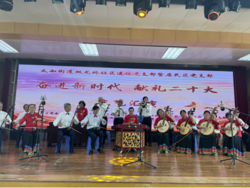 双龙桥社区“链式”文艺汇演 老党员唱响主旋律78