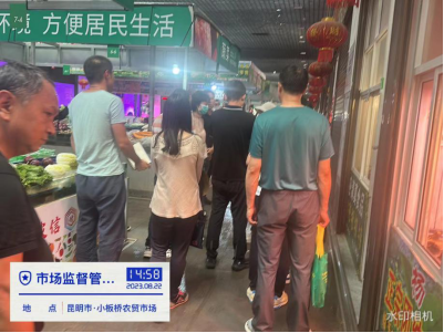 （工作简讯第362期）官渡区人大常委会副主任石玲红一行到小板桥农贸市场开展创卫复审督导检查工作480