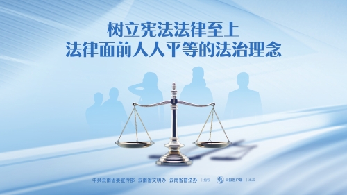 树立宪法法律至上 法律面前人人平等的法治理念