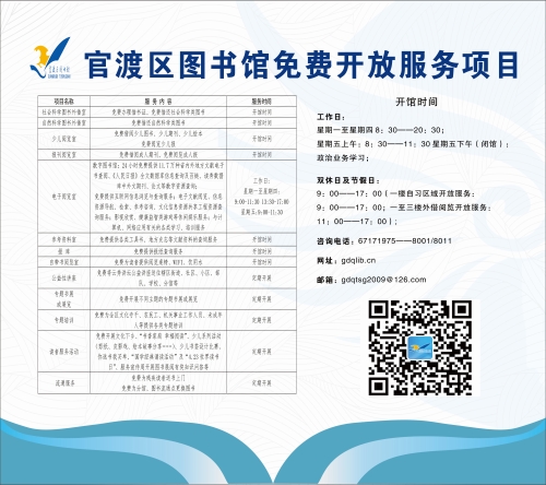 官渡区图书馆免费开放服务项目(1)