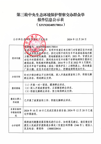 第三轮中央生态环境环保督察交办群众举报件信息公示表（X3YN202405170014）_00