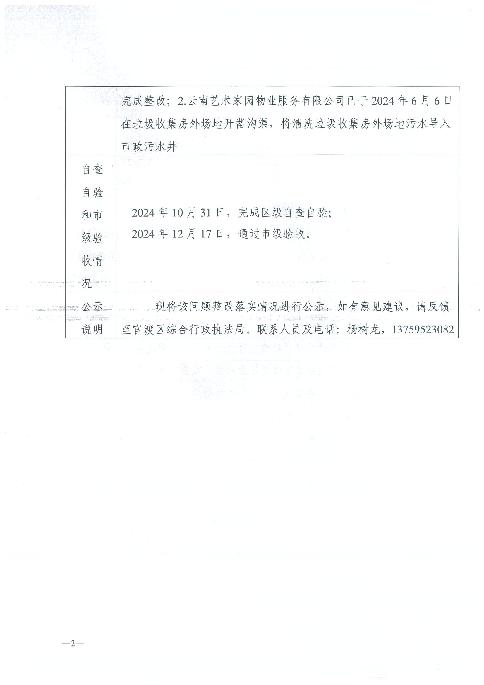 第三轮中央生态环境保护督察交办群众举报件信息公示表（X3YN202406010041-1）