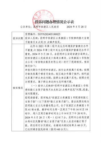 第三轮中央生态环境保护督察交办的D3YN202405180025投诉问题办理情况公示表_页面_1