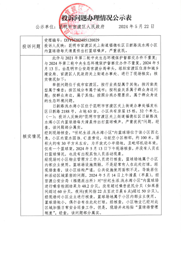 第三轮中央生态环境保护督察交办的D3YN202405120029投诉问题办理情况公示表_页面_1