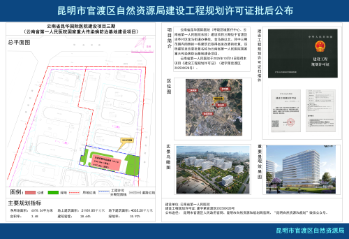 （以此件为准）云南省昆华国际医院建设项目三期（云南省第一人民医院国家重大传染病防治基地建设项目）批后公布