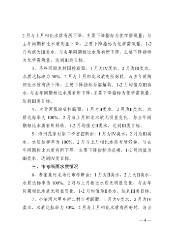 昆生环官报〔2026〕7号2026年1-2月官渡区入滇河道考核断面水质情况及预警专报_4